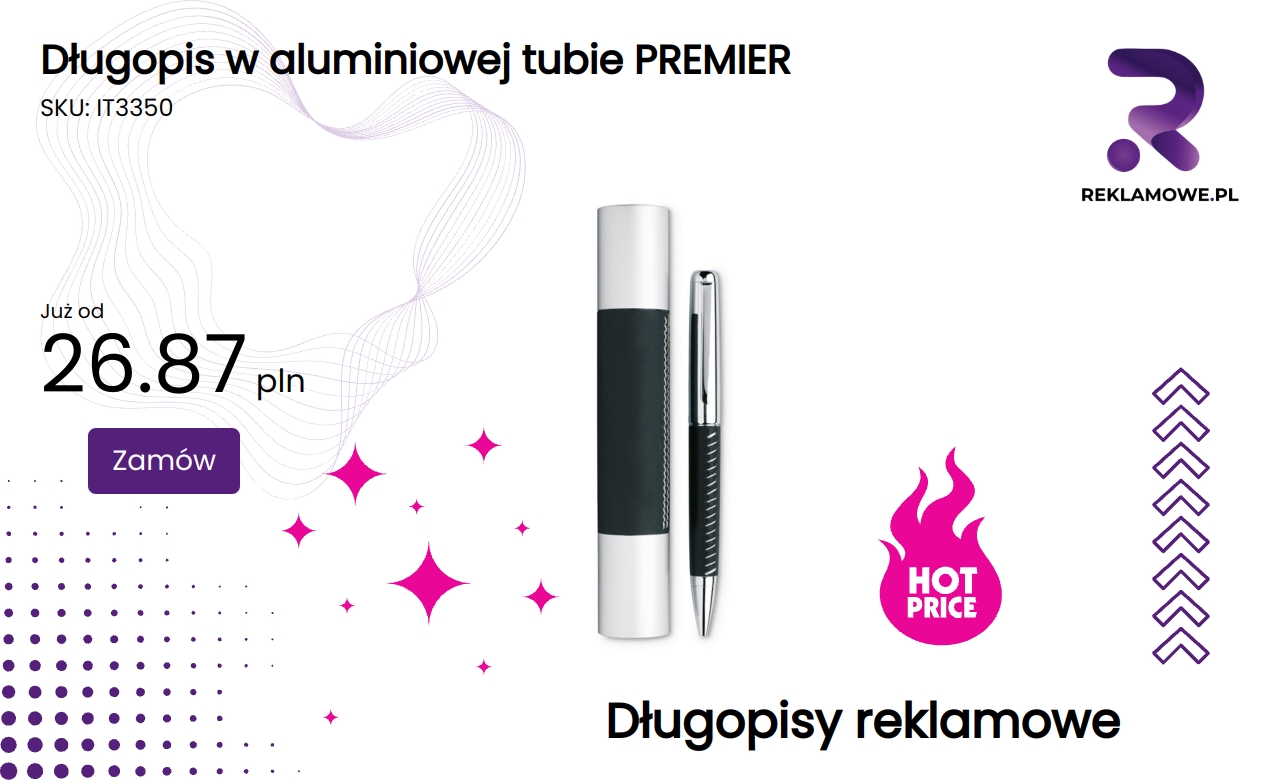 Długopis w aluminiowej tubie marki PREMIER