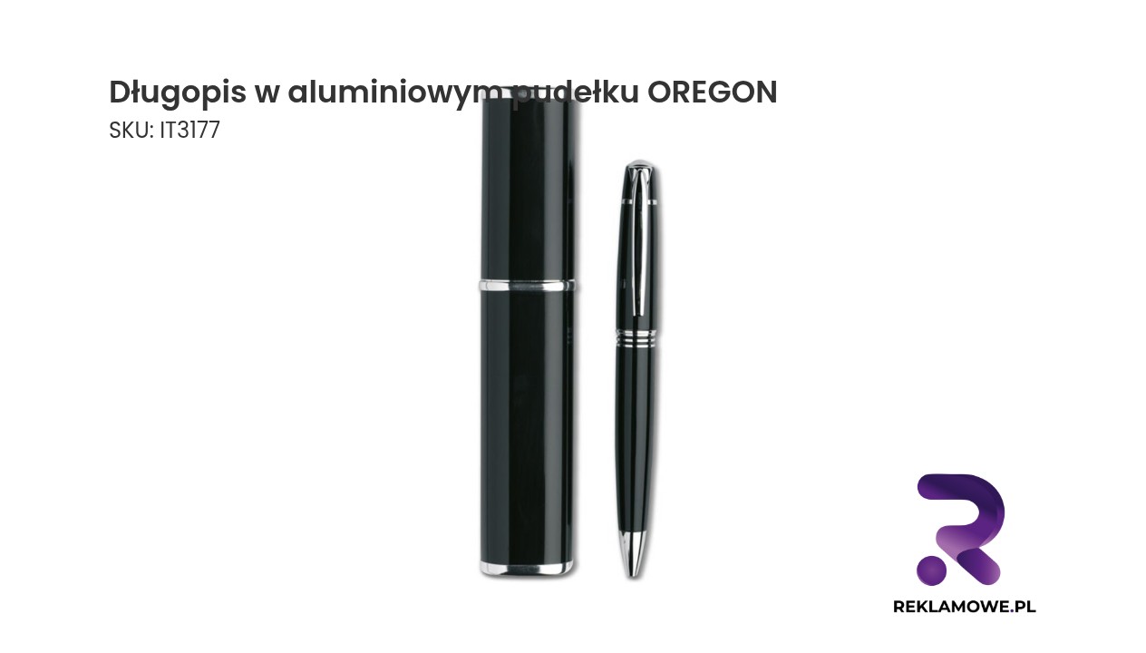 Długopis w aluminiowym pudełku OREGON Długopis w aluminiowym pudełku OREGON