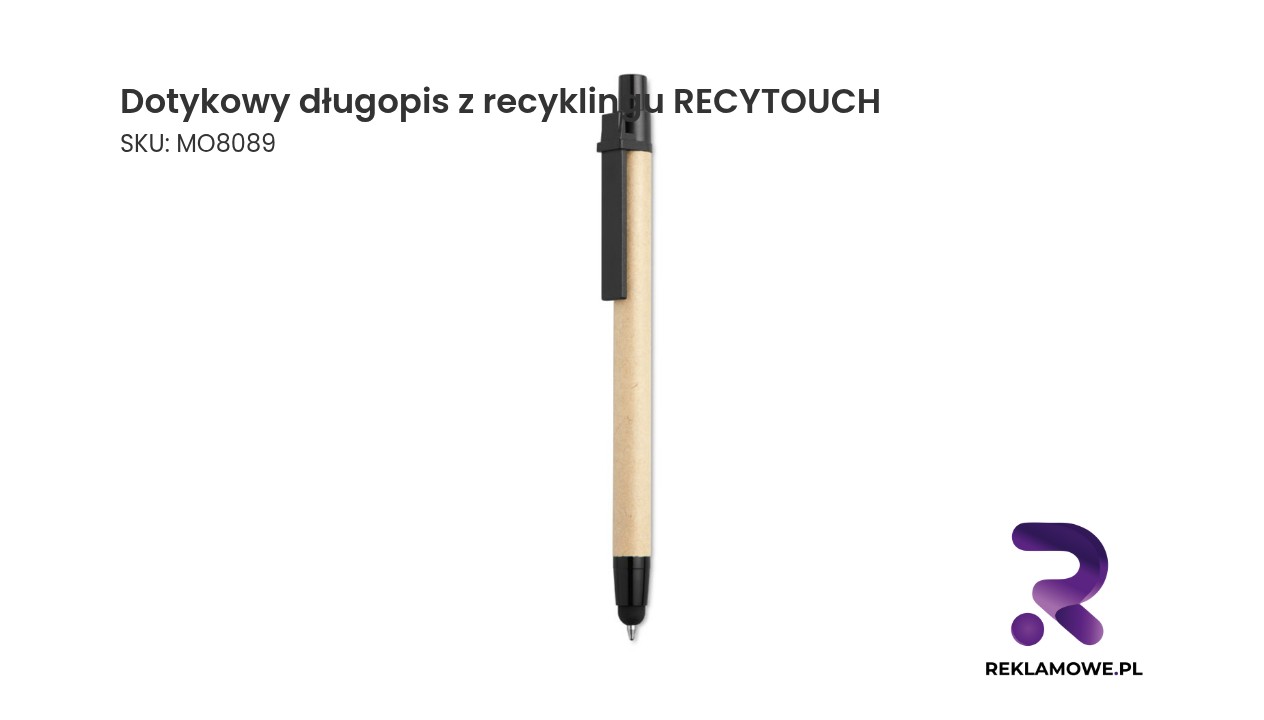 Ekologiczny dotykowy długopis RECYTOUCH wykonany z materiałów pochodzących z recyklingu