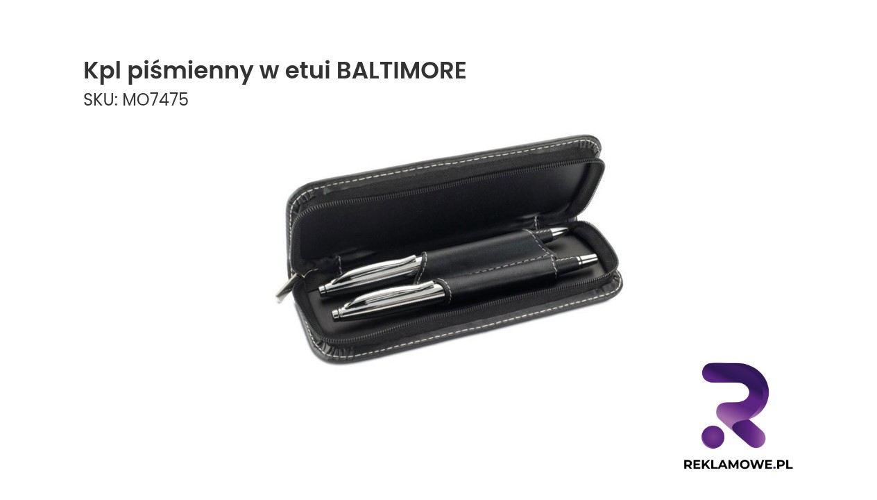 Kpl piśmienny w etui BALTIMORE Komplet piśmienny w etui Baltimore z długopisem i ołówkiem