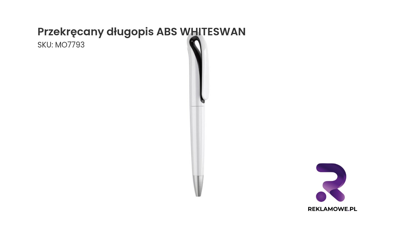 Przekręcany długopis ABS marki WHITESWAN