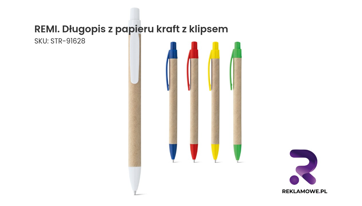 Ekologiczny długopis REMI wykonany z papieru kraft