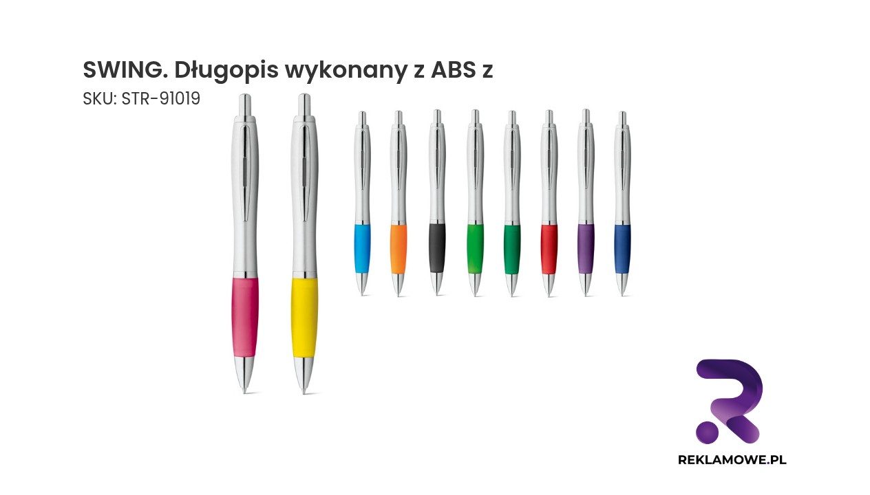 SWING. Długopis wykonany z ABS z aluminiowy klipem Długopis SWING wykonany z materiału ABS