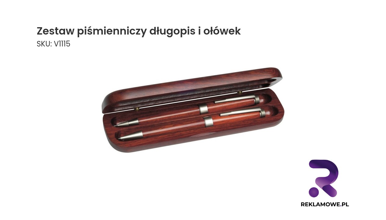 Zestaw piśmienniczy składający się z długopisu i ołówka