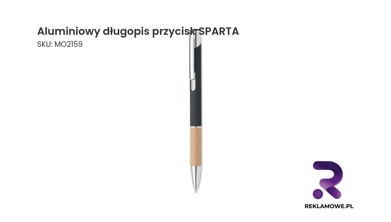 Aluminiowy długopis przycisk SPARTA Aluminiowy długopis przycisk SPARTA – elegancki długopis reklamowy