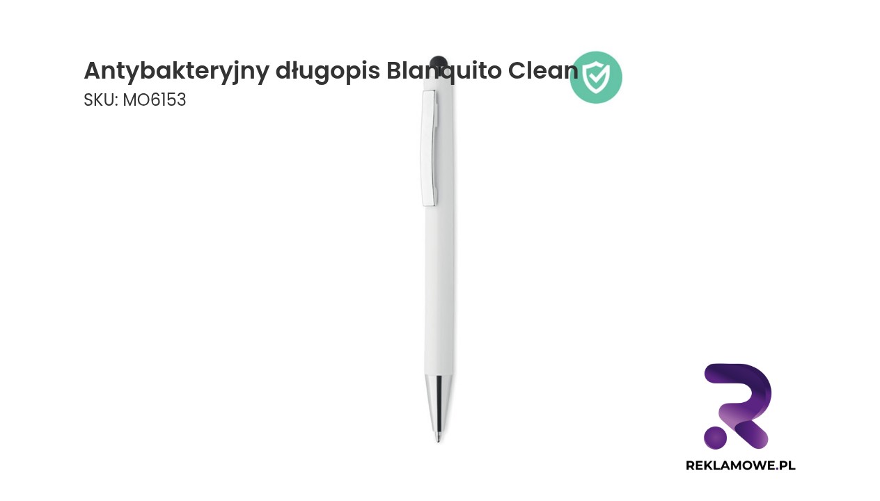 Antybakteryjny długopis Blanquito Clean – długopis reklamowy z powłoką antybakteryjną