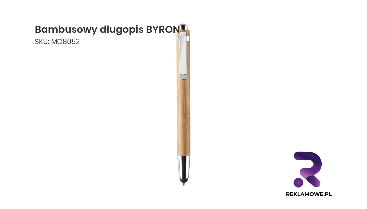 Bambusowy długopis BYRON Bambusowy długopis BYRON – ekologiczny długopis reklamowy z bambusa