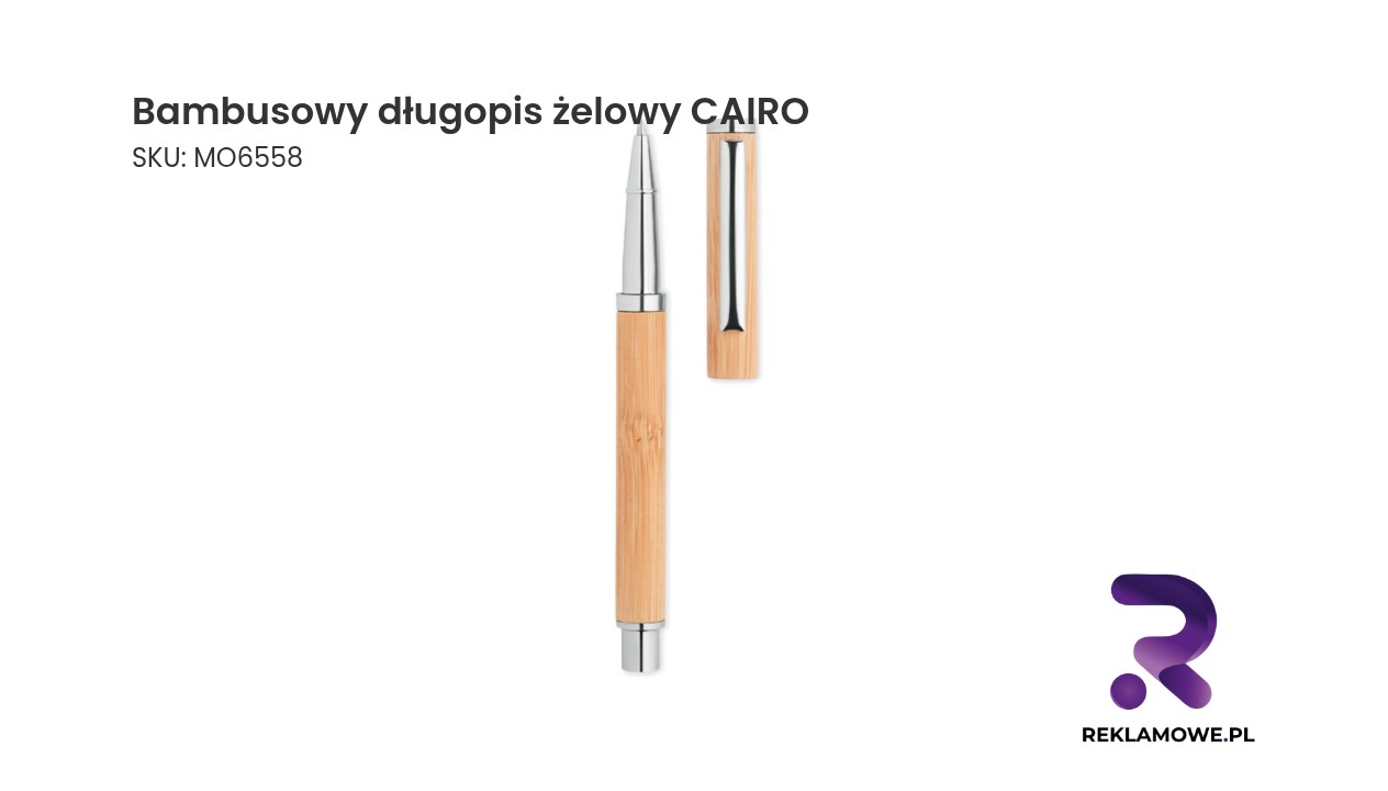 Bambusowy długopis żelowy CAIRO – ekologiczny długopis reklamowy z bambusa
