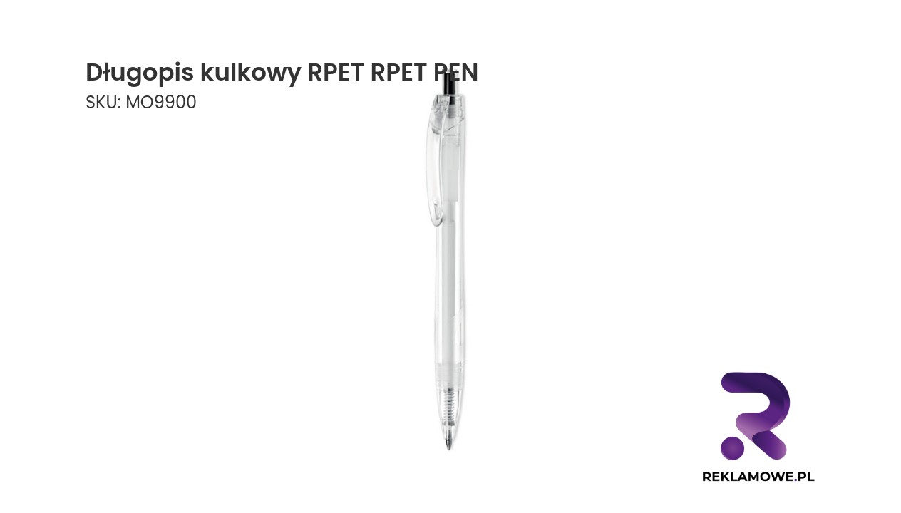 Ekologiczny długopis kulkowy wykonany z RPET