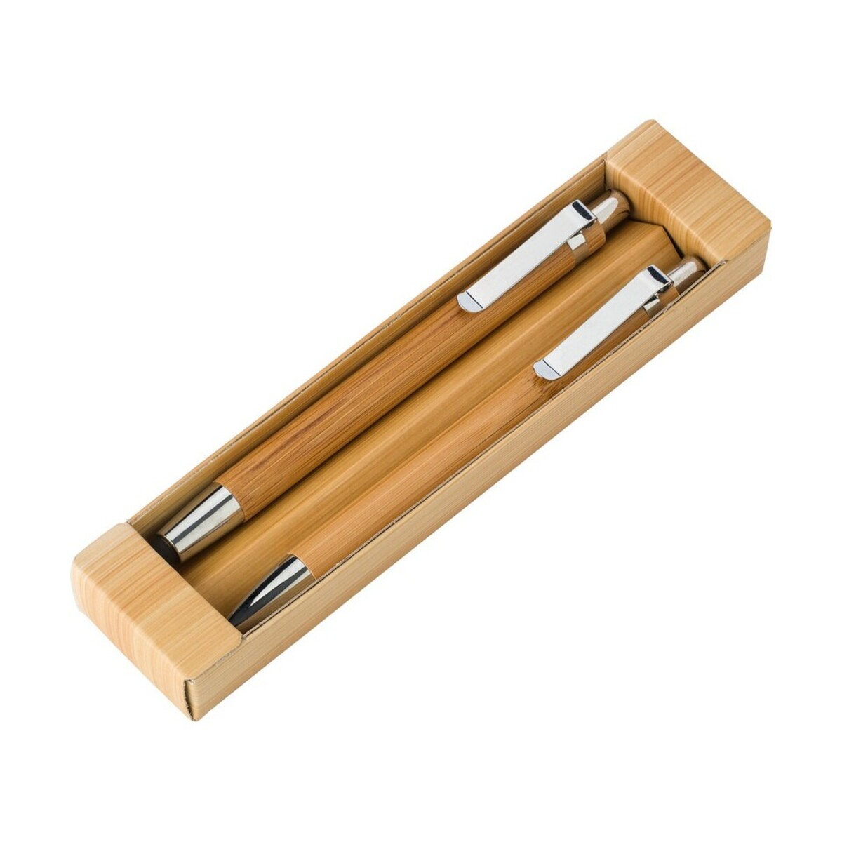 Bambusowy zestaw piśmienniczy, długopis touch pen i ołówek mechaniczny V1803-16_AAA01