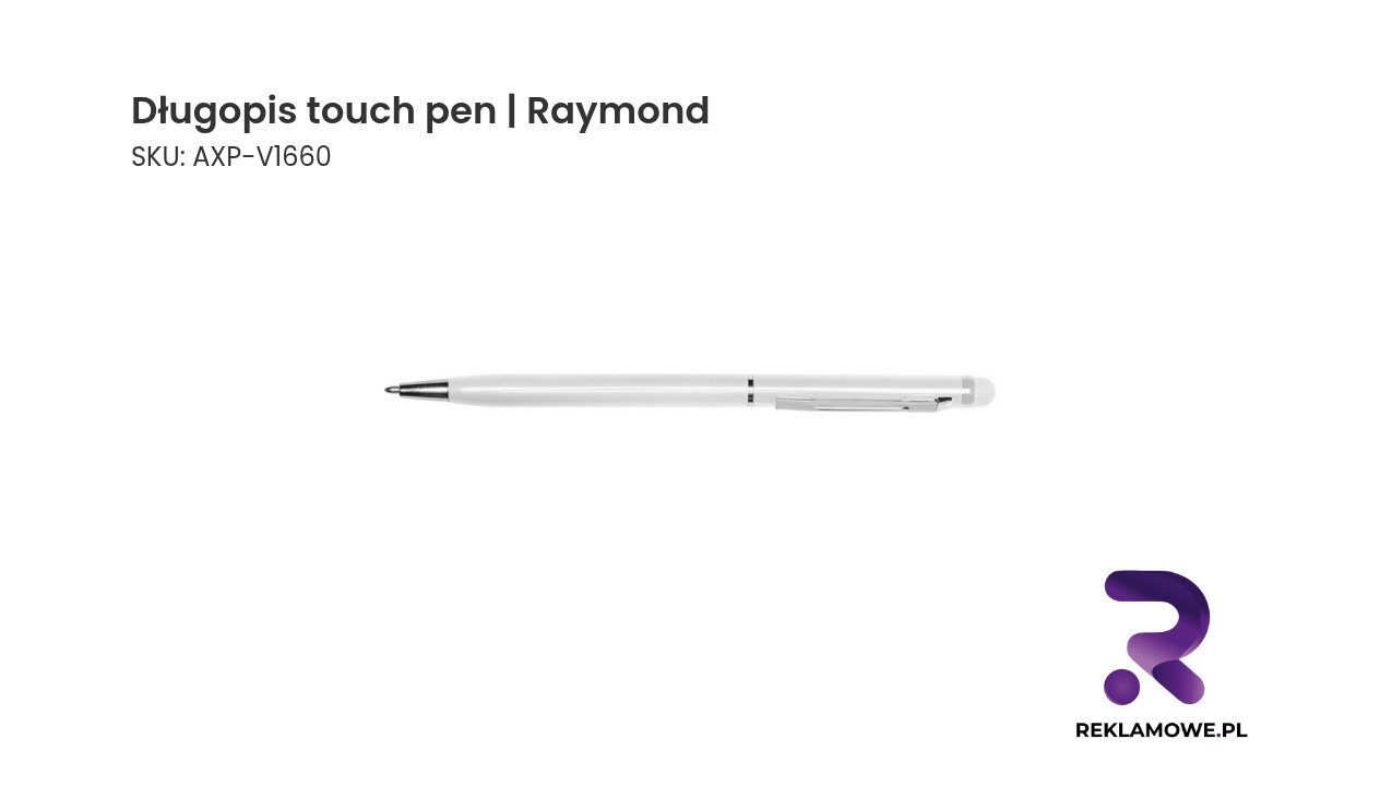 Długopis touch pen Raymond - elegancki długopis z końcówką do ekranów dotykowych