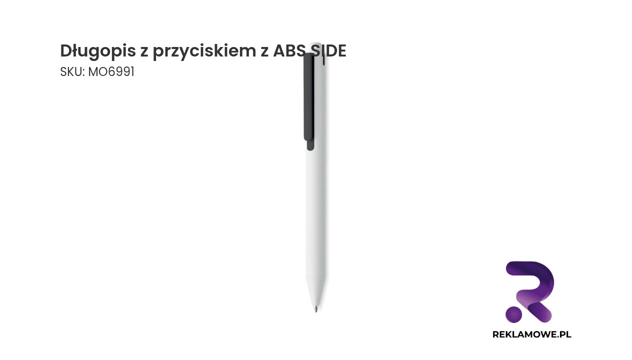 Stylowy długopis z przyciskiem wykonany z tworzywa ABS