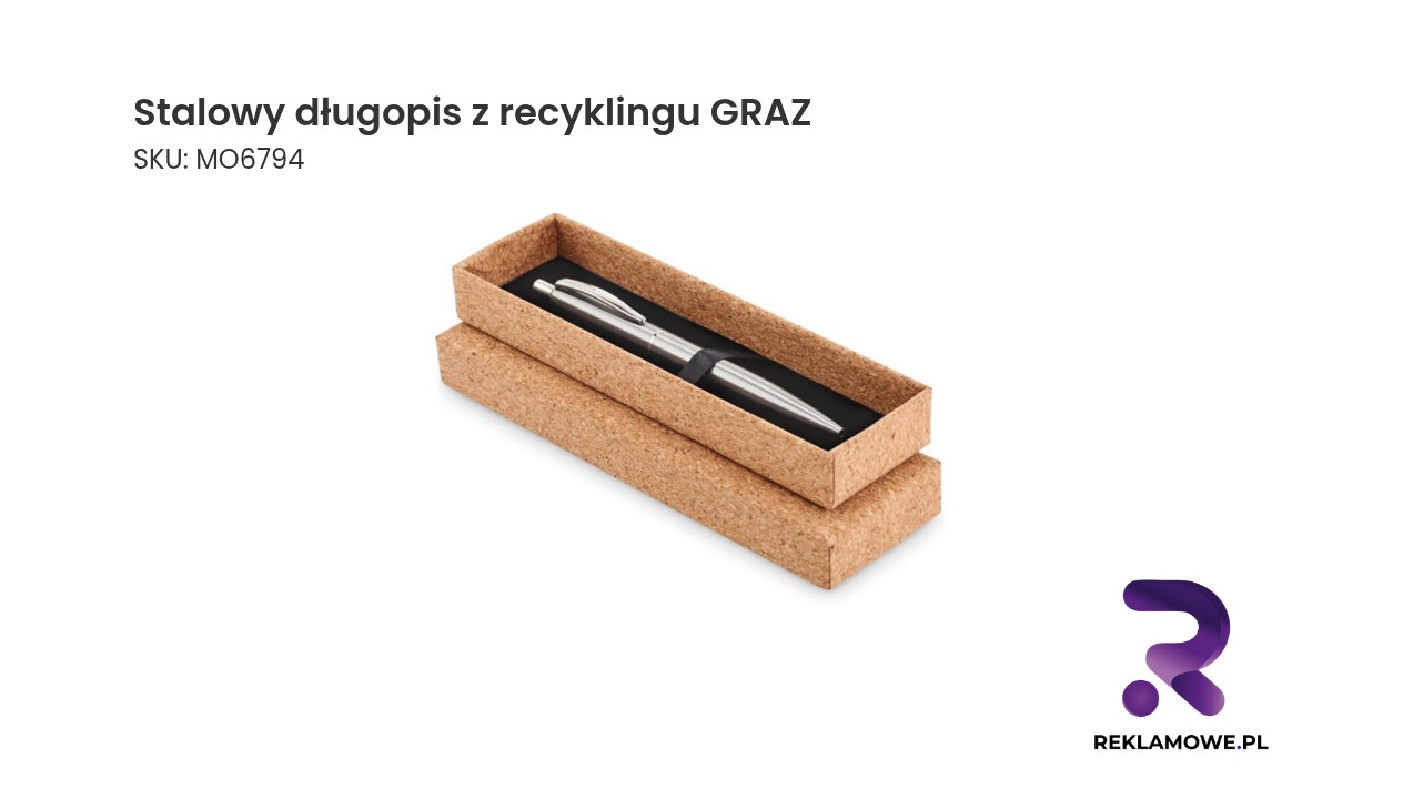 Stalowy długopis z recyklingu marki GRAZ